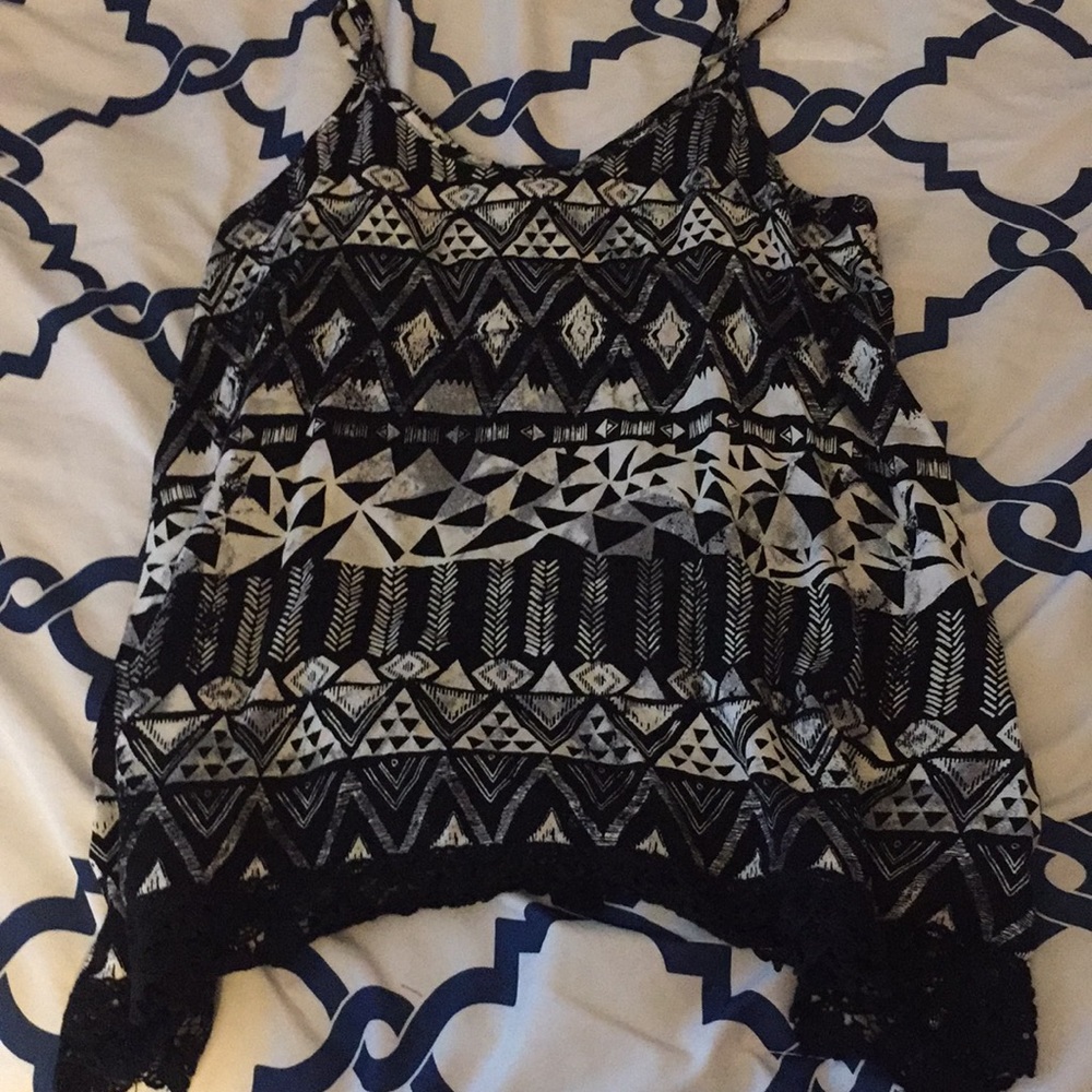 Black and white tank top